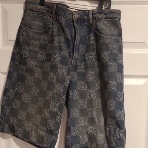 Stylish Blue Checkered Men's Shorts